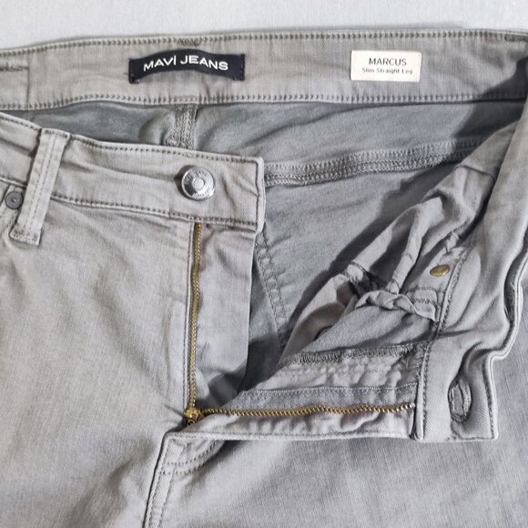 Mavi Jeans men's size 33/32 light grey Marcus slim straight leg - Picture 10 of 15